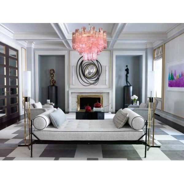 Vidrio de la lámpara del vintage de 4 niveles y estructura niquelada del metal