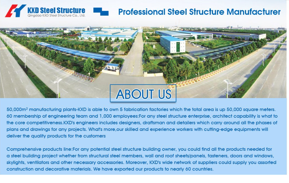 Large Prefabricated Steel Structure Industrial Construction Metal Warehouse Frame Hanger