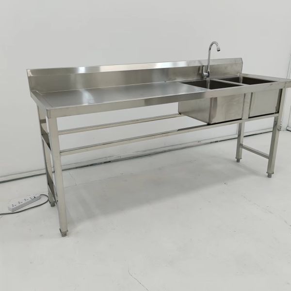 SS304 Stainless Steel 3 Compartment Sink OEM ODM Commercial Wash Sink