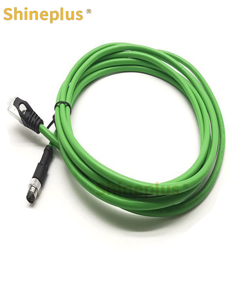 M8 до RJ45 Сервокодирование Ethernet Промышленный цепной сетевой кабель типа D 4-ядерный
