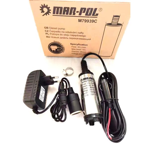 51mm 12v / 24vdc Diesel Engine Transfer Pump Fuel Gun Combination Set