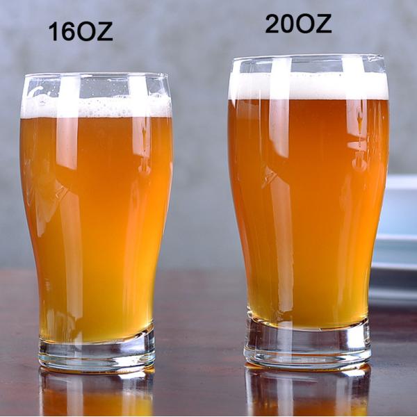 Tulip Pint Beer Glasses 460ml 16oz For Home Deco / Business Promotion
