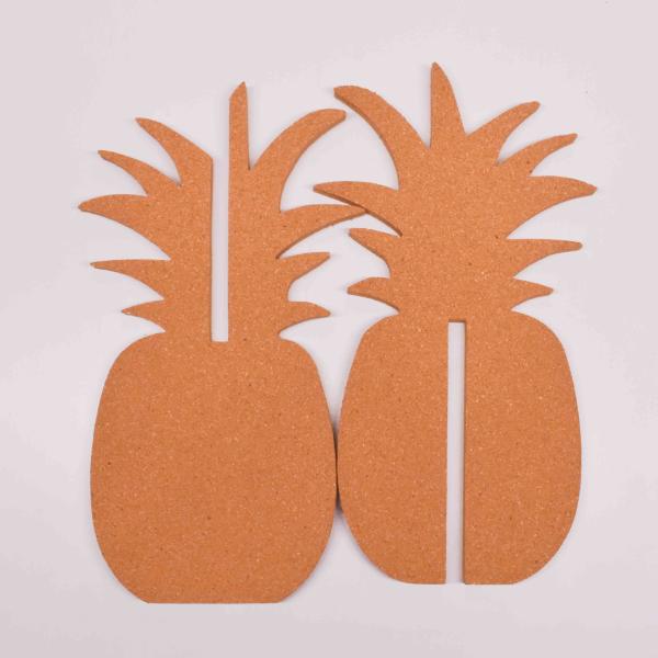 Forma decorativa do abacaxi do ODM Cork Boards Table Handicrafts 3D do OEM