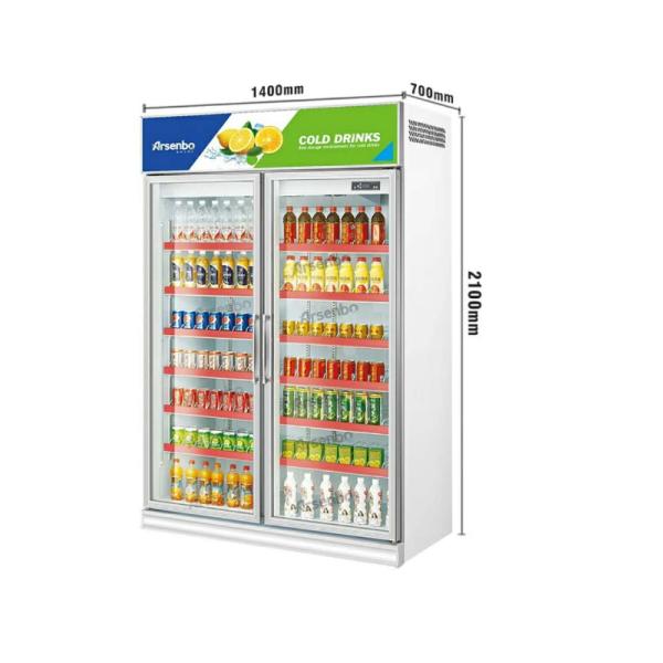 Microcomputer Commercial Soda Refrigerator 600L 320w 6 Shelves