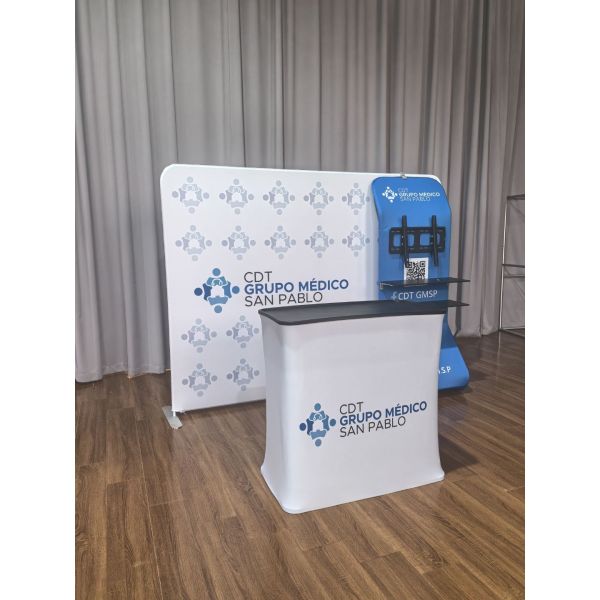 Customized 10x10 Exhibit Booth 10ft Stretch Fabric Display Booth