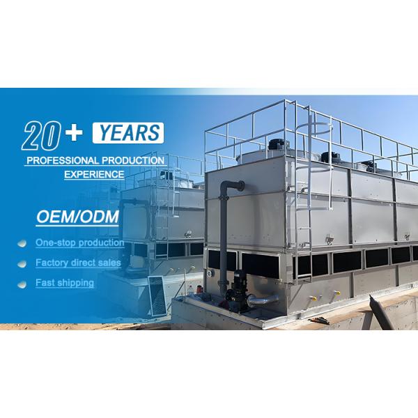 FRP Pvc Film Fill Round Shape Counter Flow Water Cooling Tower with Low Noise and Easy Operation