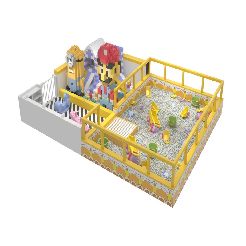 Kids Indoor Sand Playground Cartoon Themed Soft Package Modular Splicing