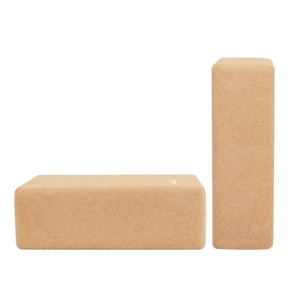 Custom Logo Recyclable Wholesale Solid Natural Cork Yoga Block For Indoor Yoga Exercise
