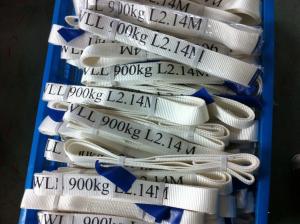 Safety Factor 5 To 1 Endless Webbing Sling 900kg White Color OEM Available