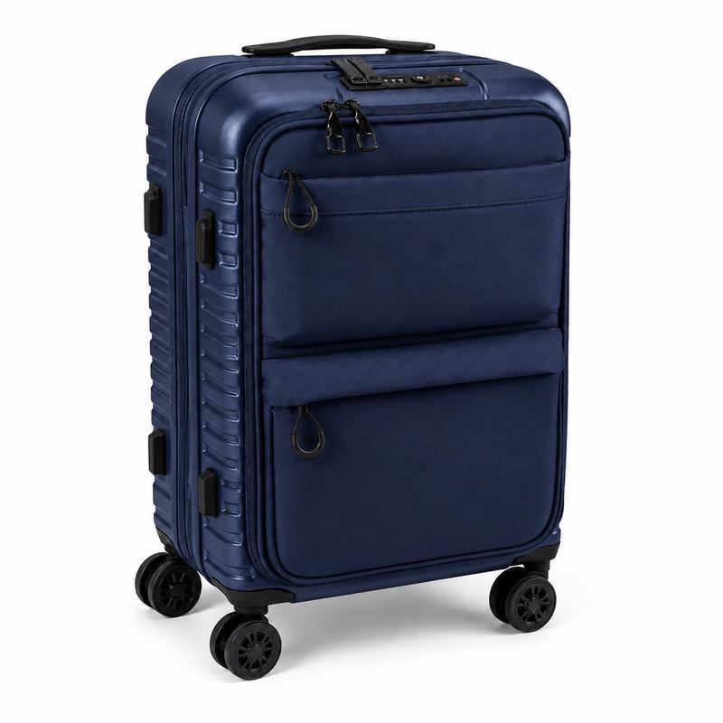 Expandable Front Opening Hard Soft Shell Carry On Luggage