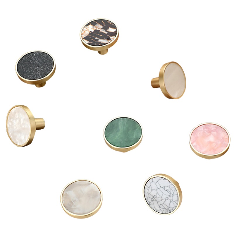 Hot Selling Zinc Shell Drawer Knobs Colorful Pulls for Kitchen Cabinets Bedrooms