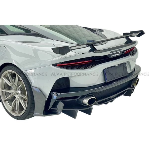 Replacement Dry Carbon Fiber Body Kits For McLaren GT Featuring Front Lip Side Skirts Rear Diffuser Rear Wing Trunk Lid