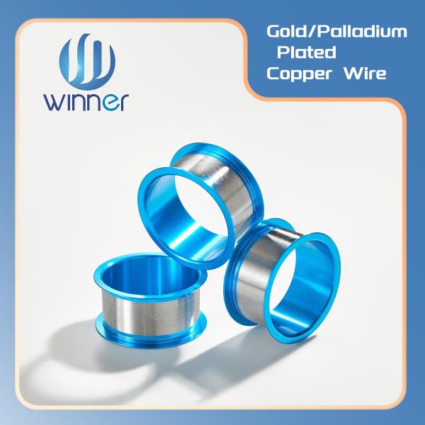 0.01mm Palladium Coated Copper Bonding Wire High Strength Purity 99.99% Surface Finish Bright
