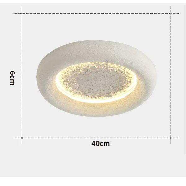 kids room decorative lighting fixture cream breeze Minimalist Wabi Sabi moon ceiling light(WH-MA-302)