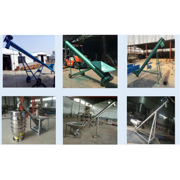 Powder Granule Stainless Steel Screw Auger Conveyor With Hopper