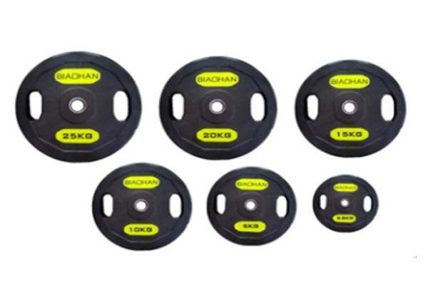 PU / Steel Barbell Weight Plates 1.25 - 25 kgs Gym Accessories For Fitness Clubs