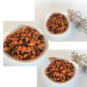 High Nutrition Spicy Chili Taste Crunchy Snacks Coated roasted Black Beans vegan OEM