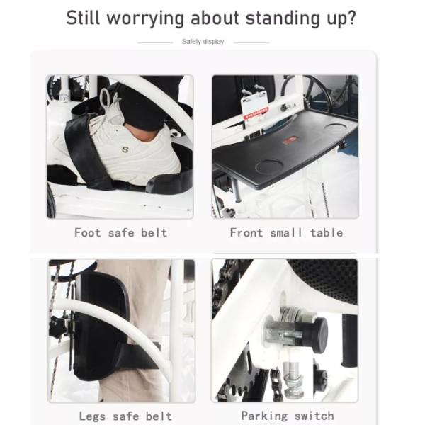 Leather Seat Mobility Walking Aids Hydraulic Lever Flexible Crutches Walkers Scooters