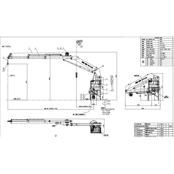 Hydraulic Knuckle Boom Marine Deck Crane Offshore Slewing Crane