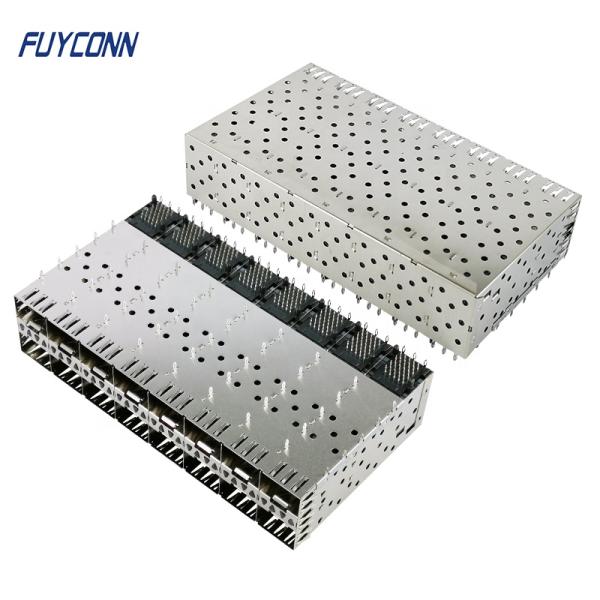 320pin 2x8 Ports SFP Connector Female Press-Fit with Light