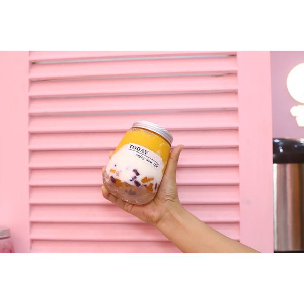 ハンドル と ストロー を 備えた 汎用 的 な 泡 茶 容器