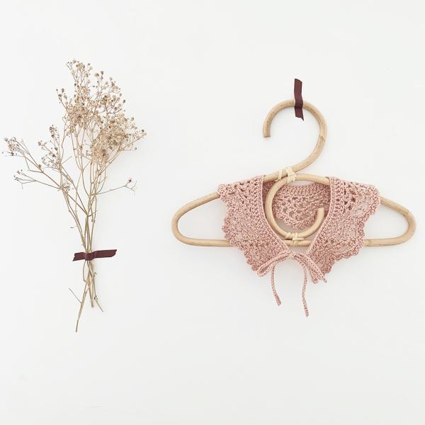 Y-F Wholesale Eco-Friendly Kids Fashion Handmade Crochet Floral Embroidery 100% Cotton Lace Collar with Hollow Neckline