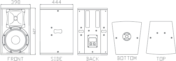 double 13 inch passive high quality PA speaker BL-13