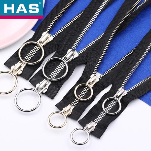 #5 Fermeture à glissière en métal Fermeture à glissière en argent brillant pour sacs et vêtements