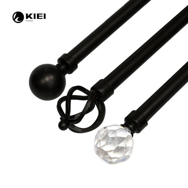 16mm Black Telescopic Pipe Curtain Rods BKS SN Color