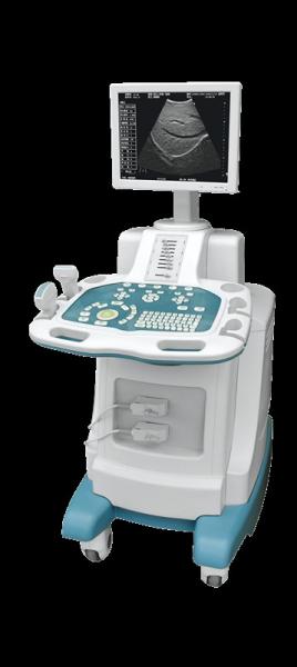 Trolley Diagnostic Ultrasound Equipment Milky Color 15 Inches LCD Display