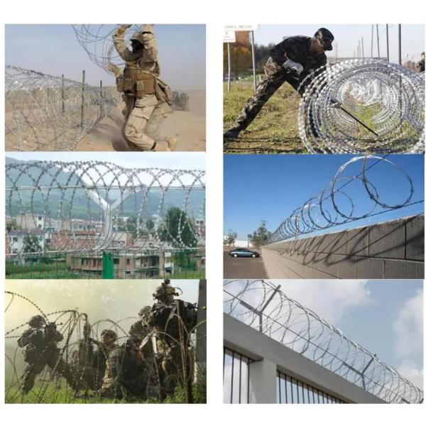 BTO22 Защитная бритва из колючей проволоки Горячая оцинкованная 3/5 обложки с ПВХ покрытием