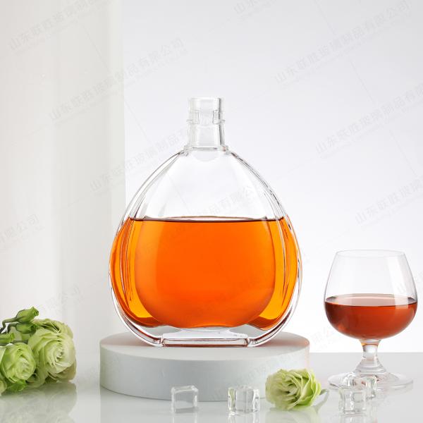 700ml Glass Bottle for Vodka Tequila Rum Liquor Rubber Stopper Sealing Type Customized