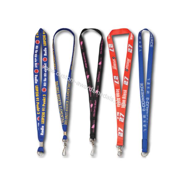 Silk Screen Printing Promotional Lanyards For ID Card, Mobile Photo, Work Card With Metal Clip