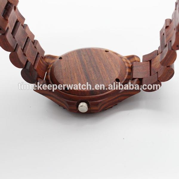 red sandalwood man watches ,wood bracelet watch , watch wood with date