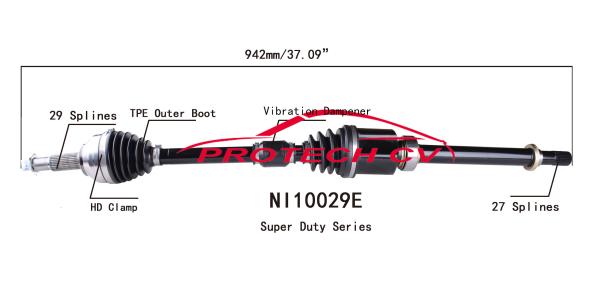 SV Front Right Drive Shaft Nissan Front Axle Assembly Replacement