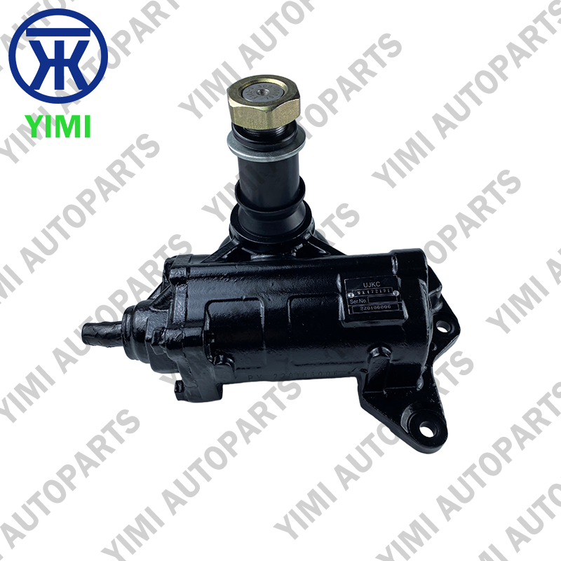 Steering Gear Assembly MK382585 with Recirculating Ball and Hydraulic Power Assist for Mitsubishi Fuso 4M50 - Direct OEM Replacement with Cast Iron Housing