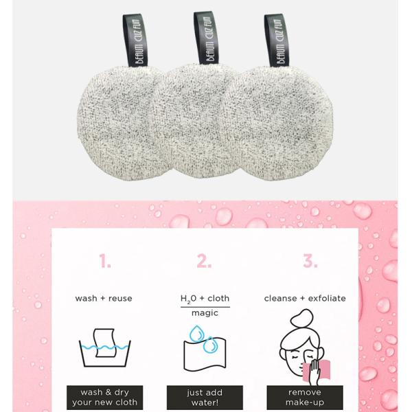 Microfiber Facial Clean Reusable Makeup Remover Pad