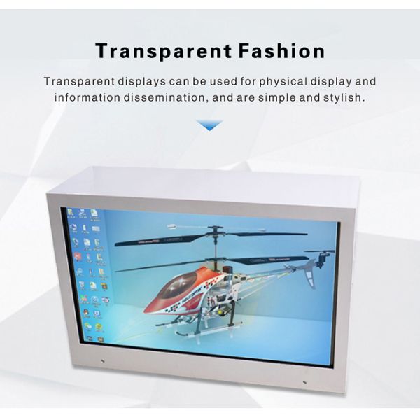 55 inch Custom Transparent LCD Showcase Price 3D HD Display Digital Interactive Stereoscopic Projection Display Cabinet