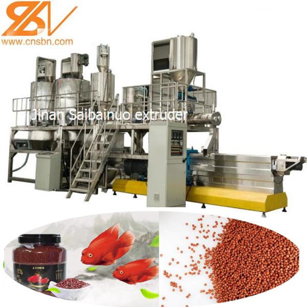 Sinking Fish Feed Extruder Machinery Plant , Fish Feed Production Machine