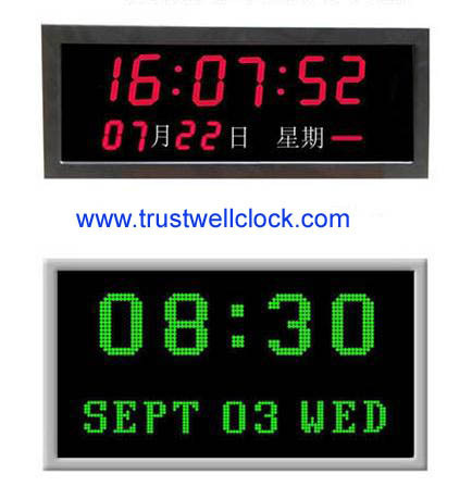 LED digital displaying clocks