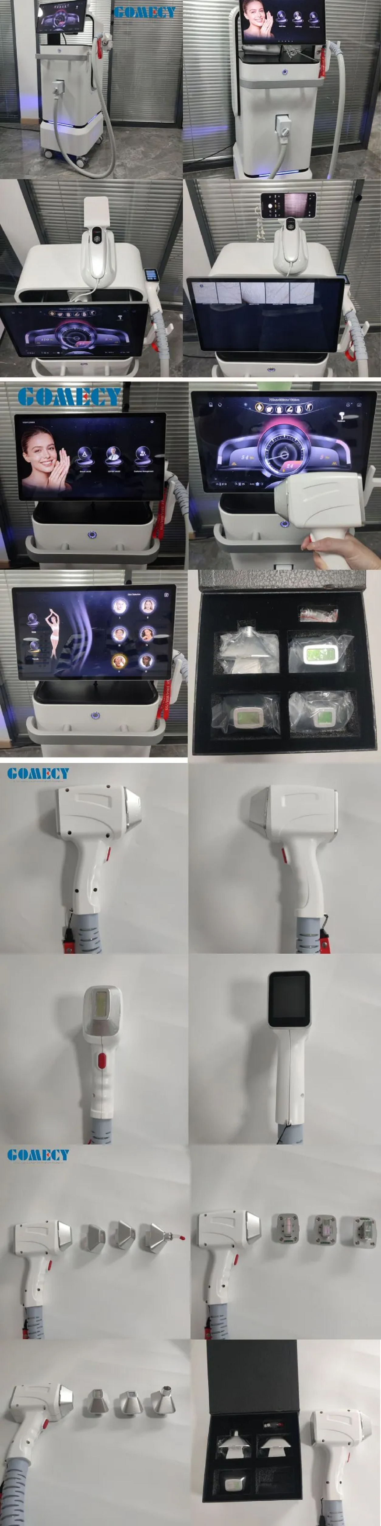 Gomecy High Power Diode Laser Hair Removal Machine 1600W 4 Wave Laser Equipment with Multi Cooling System for Salon Spa Clinic Use