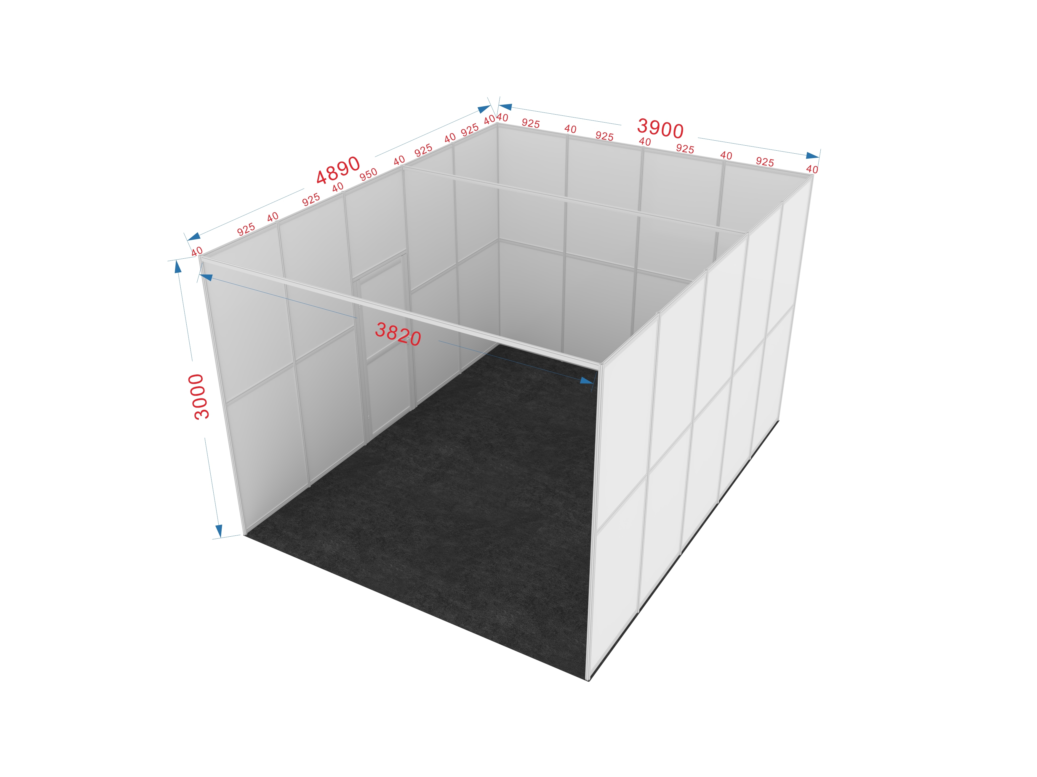 Exhibition Booth Modular Aluminum Construction Easy To Set Up Reusable And Waterproof Suitable For Medical Quarantine