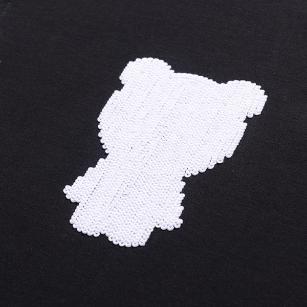Casual Black Zip Up Hoodie Mens Embroidered Pattern Single Package Size 40 X 30 X 0.6 Cm