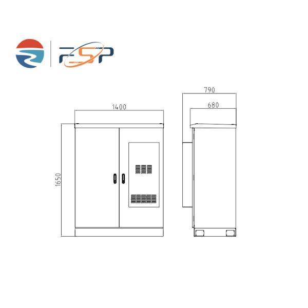Внешний телекоммуникационный шкаф из нержавеющей стали для надежности сети