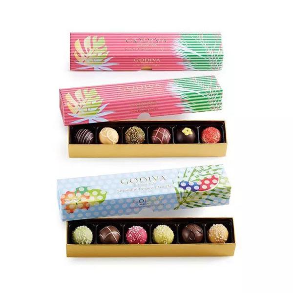 custom six pieces chocolate candy packaging box  confection packaging gift box with foil stamping