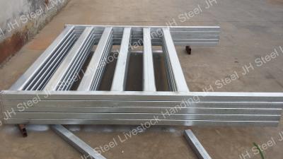 O branco vermelho pintou as penas portáteis do cavalo, altura de 2.3m galvanizadas em volta dos painéis da pena