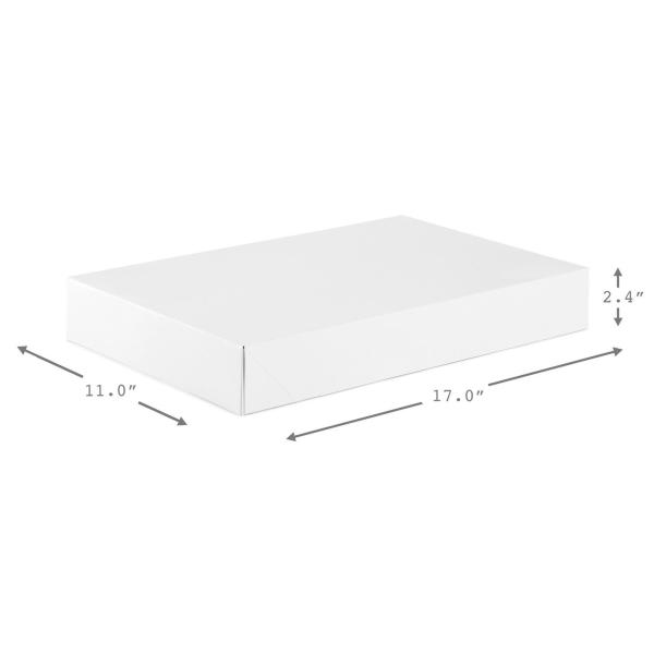 11x17 Inch Large White 12 Pack Rectangular Gift Box Embossing Debossing