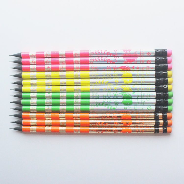 Promotional high quality black wood ppencil HB pencil set