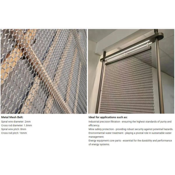 Decorative Spiral Wire Mesh Panels for Modern Architectural Designs