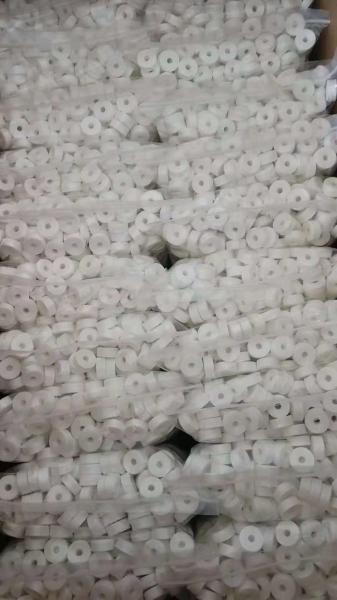75D / 2 128 White Coreless Pre Wound Bobbin Thread For Embroidery Machine 1.6L